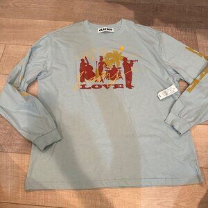 PACSUN PLAYBOY MENS BLUE LONG SLEEVE T SHIRT NEW XL